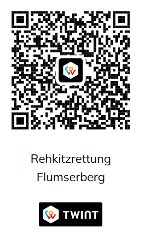TWINT QR-Code für Spenden an die Rehkitzrettung Flumserberg